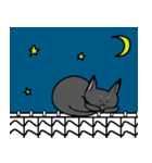 色黒ロシアンブルー猫日常使用頻度高語彙集（個別スタンプ：3）