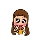 デカ目女子（個別スタンプ：3）