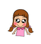 デカ目女子（個別スタンプ：4）