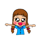 デカ目女子（個別スタンプ：5）