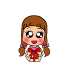 デカ目女子（個別スタンプ：6）