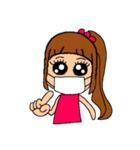 デカ目女子（個別スタンプ：7）