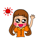 デカ目女子（個別スタンプ：8）