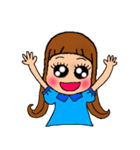 デカ目女子（個別スタンプ：10）