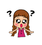 デカ目女子（個別スタンプ：14）