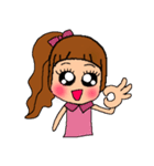 デカ目女子（個別スタンプ：15）