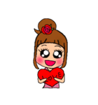 デカ目女子（個別スタンプ：17）
