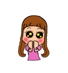デカ目女子（個別スタンプ：19）