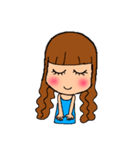 デカ目女子（個別スタンプ：21）