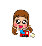 デカ目女子（個別スタンプ：24）