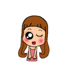 デカ目女子（個別スタンプ：27）