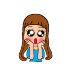 デカ目女子（個別スタンプ：30）