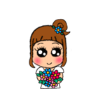 デカ目女子（個別スタンプ：33）