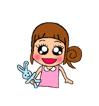 デカ目女子（個別スタンプ：34）