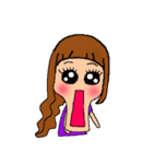 デカ目女子（個別スタンプ：36）