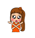 デカ目女子（個別スタンプ：40）