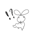 白黒のうさぎたち【普段づかい用】（個別スタンプ：1）