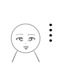 言葉にできない顔（個別スタンプ：3）