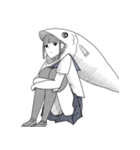 ...少女と魚（個別スタンプ：2）
