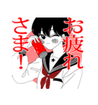 黒セーラーの少女たち（個別スタンプ：13）