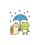 梅雨に蛙と猫とカタツムリ（個別スタンプ：15）