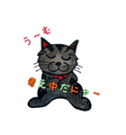 クロ猫みるくのごあいさつ（個別スタンプ：6）