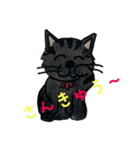 クロ猫みるくのごあいさつ（個別スタンプ：8）