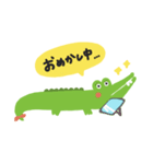 ちょっとでっぱなワニさん（個別スタンプ：16）