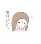 女の子で日常のスタンプ（個別スタンプ：3）