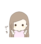 女の子で日常のスタンプ（個別スタンプ：28）