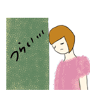 手書きの女の子スタンプ★5（個別スタンプ：20）