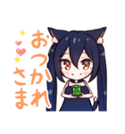 ネコミミ少女のシロとクロ（個別スタンプ：8）