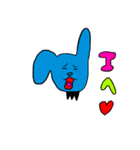 クズな青いウサギLOVEスタンプ（個別スタンプ：8）