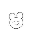 クマちゃんの顔（個別スタンプ：4）