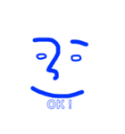 Face stamp 青バージョン（個別スタンプ：7）