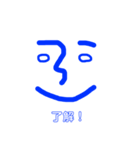 Face stamp 青バージョン（個別スタンプ：8）