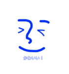 Face stamp 青バージョン（個別スタンプ：26）