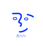 Face stamp 青バージョン（個別スタンプ：37）