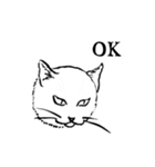 しろいねこたちのすたんぷ（個別スタンプ：3）