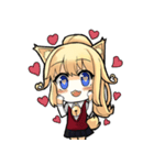 Cute fox girl (かわいいキツネの少女)（個別スタンプ：14）
