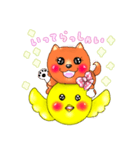 美濃柴犬ちゃんとヒヨコちゃん（個別スタンプ：1）