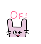 【日常会話で使える】うさぎ？ と ねこ？（個別スタンプ：18）