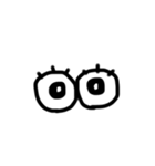 おもしろ目文字（個別スタンプ：1）