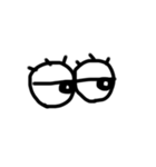 おもしろ目文字（個別スタンプ：3）