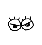 おもしろ目文字（個別スタンプ：4）