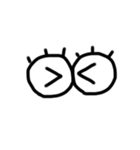 おもしろ目文字（個別スタンプ：5）