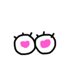 おもしろ目文字（個別スタンプ：7）