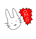 英語なうさぎ（個別スタンプ：3）