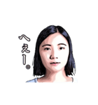 女性の表情スタンプです！（個別スタンプ：5）