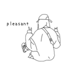 雰囲気女子スタンプ（英語、日本語）（個別スタンプ：3）